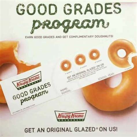 does krispy kreme give free donuts for grades